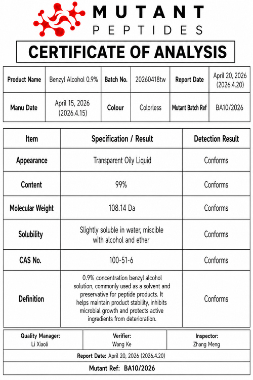 BAC Water + 0.9% Benzyl Alcohol 10ml