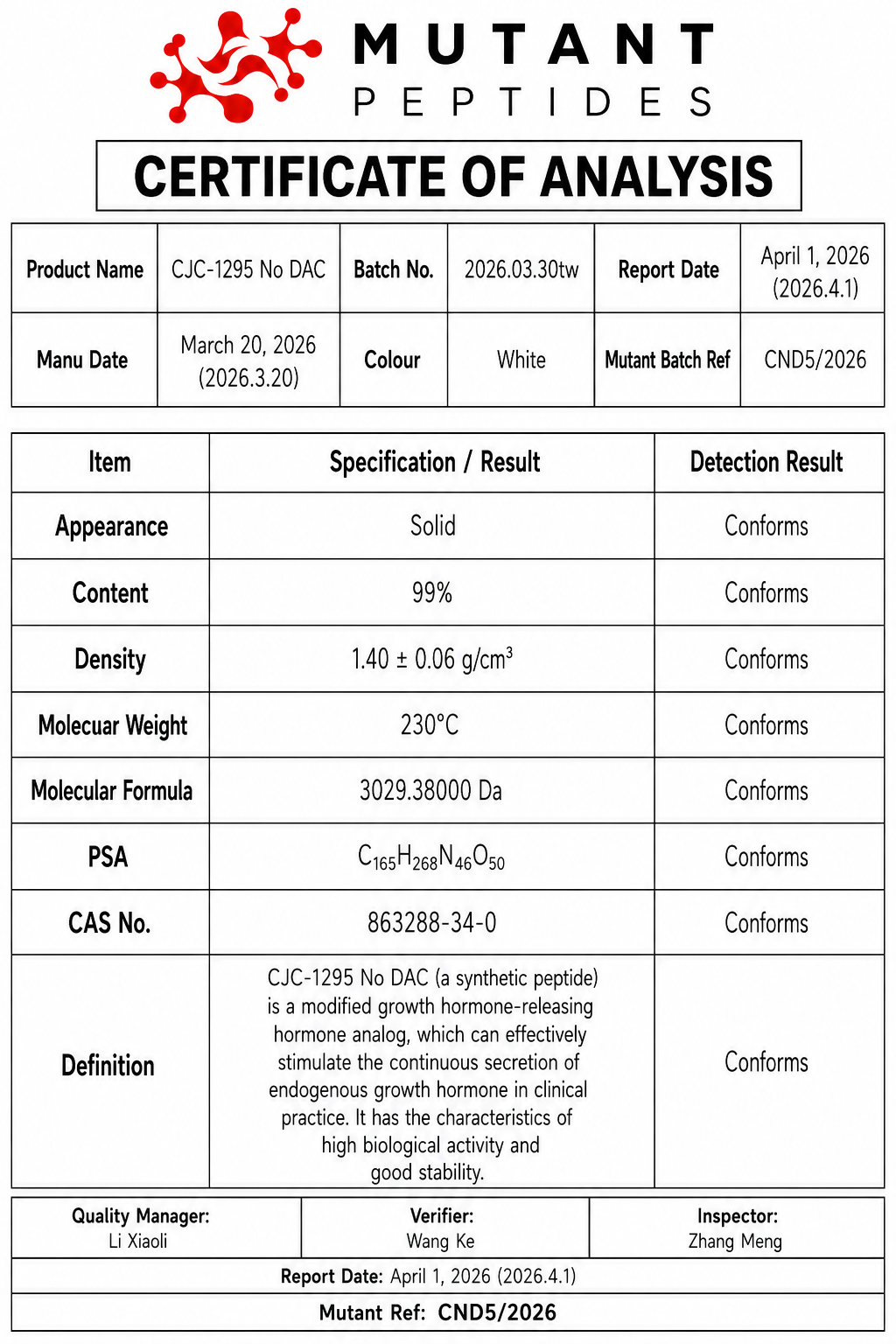 CJC-1295 NO DAC 5mg