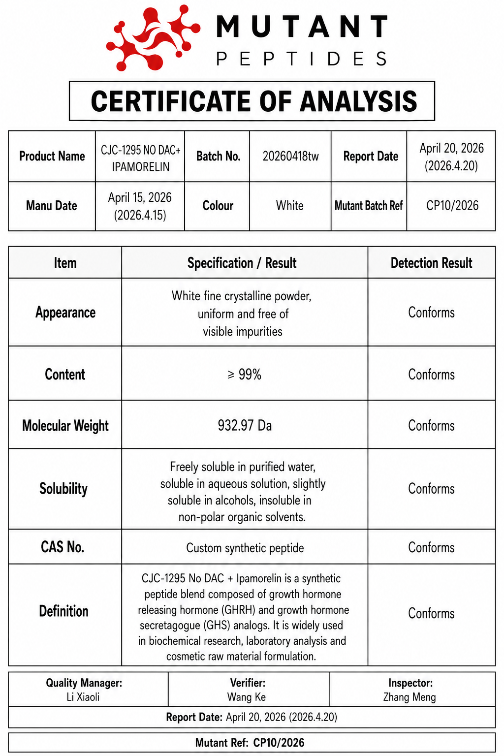 CJC-1295 5mg + Ipamorelin 5mg