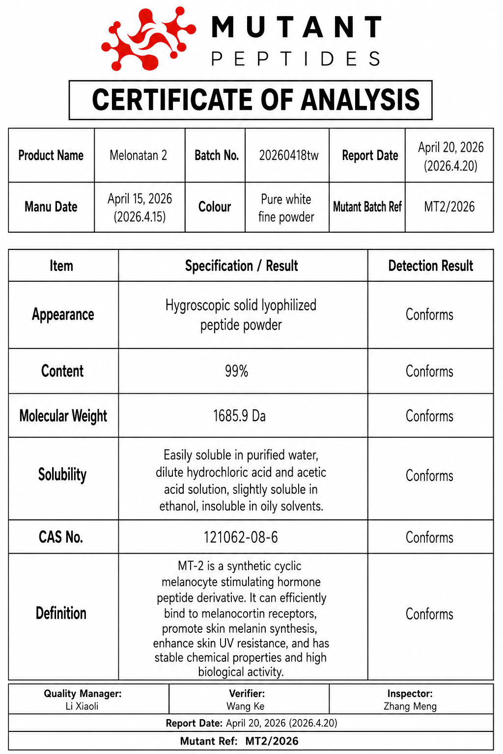 Melanotan MT-2 10mg